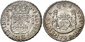 1748. Fernando VI. México. M. 2 reales. ... 