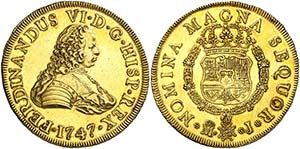 1747. Fernando VI. Madrid. J. 8 escudos. ... 
