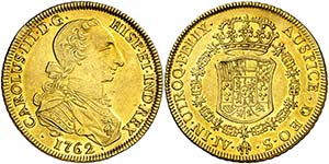 1762. Carlos III. Sevilla. JV. 8 escudos. ... 