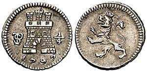 1797. Carlos IV. Potosí. 1/4 de real. (AC. ... 