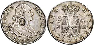 1792. Carlos IV. Madrid. MF. 4 reales. 13,34 ... 