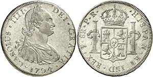 1794. Carlos IV. Potosí. PR. 8 reales. (AC. ... 