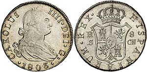 1803. Carlos IV. Sevilla. CN. 8 reales. (AC. ... 