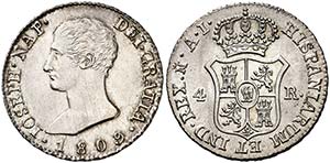 1809. José Napoleón. Madrid. AI. 4 reales. ... 