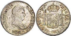 1818. Fernando VII. Lima. JP. 2 reales. (AC. ... 