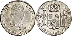 1821. Fernando VII. Guatemala. M. 4 reales. ... 