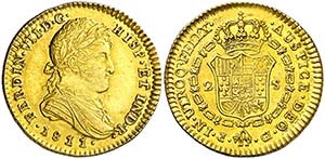 1811. Fernando VII. Cádiz.  CI. 2 escudos. ... 