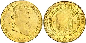 * 1821. Fernando VII. Guadalajara. FS. 8 ... 
