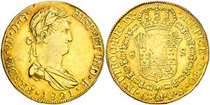 1821. Fernando VII. Guadalajara. FS. 8 ... 
