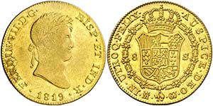 1819. Fernando VII. Madrid. GJ. 8 escudos. ... 