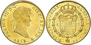 1819. Fernando VII. México. JJ. 8 escudos. ... 
