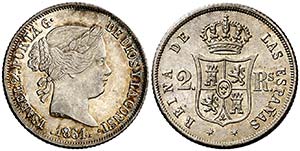 1864. Isabel II. Sevilla. 2 reales. (AC. ... 