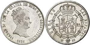 1838. Isabel II. Madrid. CL. 20 reales. (AC. ... 