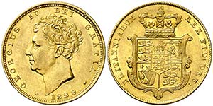 1829. Gran Bretaña. Jorge IV. 1 libra. (Fr. ... 