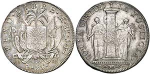 1822. Perú. Lima. JP. 8 reales. (Kr. 136). ... 