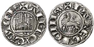 Alfonso X (1252-1284). León. Dinero. (AB. ... 