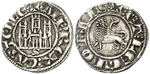 Alfonso X (1252-1284). Sevilla. Dinero. (AB. ... 