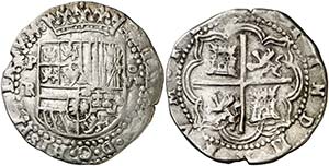 s/d. Felipe II. Potosí. RL. 8 reales. (AC. ... 