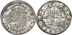 1632. Felipe IV. Segovia. R. 8 reales. (AC. ... 