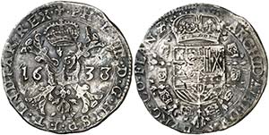 1638. Felipe IV. Brujas. 1 patagón. (Vti. ... 