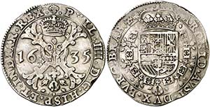 1635. Felipe IV. Bruselas. 1 patagón. (Vti. ... 