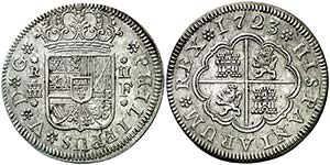 1723. Felipe V. Segovia. F. 2 reales. (AC. ... 
