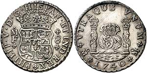 1740. Felipe V. México. MF. 8 reales. (AC. ... 