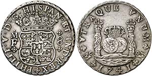 1741. Felipe V. México. MF. 8 reales. (AC. ... 