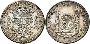 1746. Felipe V. México. MF. 8 reales. (AC. ... 