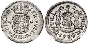 1754. Fernando VI. México. M. 1/2 real. ... 