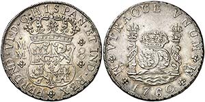 1760. Fernando VI. México. MM. 8 reales. ... 