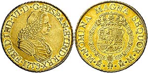 1759. Fernando VI. México. MM. 8 escudos. ... 
