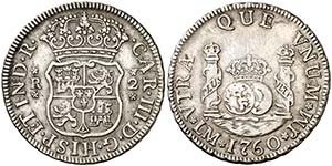 1760. Carlos III. Lima. JM. 2 reales. (AC. ... 