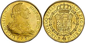 1773. Carlos III. Madrid. PJ. 8 escudos. ... 