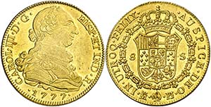 1777. Carlos III. Madrid. PJ. 8 escudos. ... 