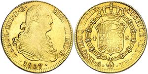 1807. Carlos IV. México. TH. 4 escudos. ... 