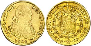 1808/0. Carlos IV. México. TH. 4 escudos. ... 