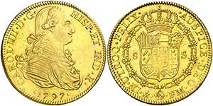 1797. Carlos IV. México. FM. 8 escudos. ... 