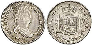 1822. Fernando VII. Potosí. PJ. 1 real. ... 