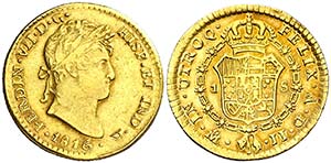 1816. Fernando VII. México. JJ. 1 escudo. ... 