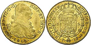 1810. Fernando VII. Popayán. JF. 8 escudos. ... 