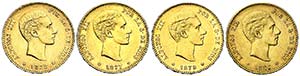 Alfonso XII. 25 pesetas. 1877*1877 DEM, ... 