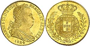 1824. Portugal. Juan VI. Lisboa. 1 peça ... 