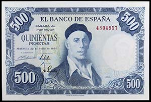 1954. 500 pesetas. (Ed. D69) (Ed. 468). 22 ... 
