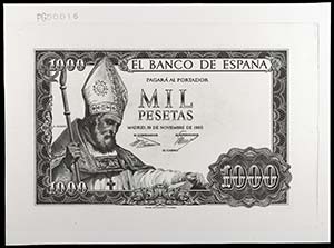 1965. 1000 pesetas. (Filabo 281p y 281pa). ... 