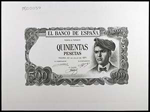 1971. 500 pesetas. 23 de julio, Verdaguer. ... 