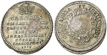 1711.  Austria.  Carlos VI.  Coronación en ... 