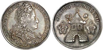(1720).  Austria.  Carlos VI.  Tournai. ... 