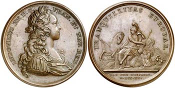 1720. Francia. Luis XV. Paz entre Francia y ... 