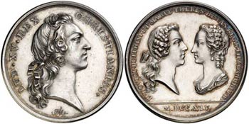 1745. Francia. Luis XV. Boda del Delfín ... 